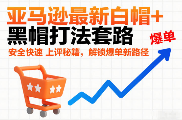 亚马逊最新白帽+黑帽打法套路，安全快速上评秘籍，解锁爆单新路径| 副业网