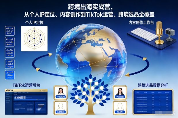 跨境出海实战营，从个人IP定位、内容创作到TikTok运营、跨境选品全覆盖| 副业网