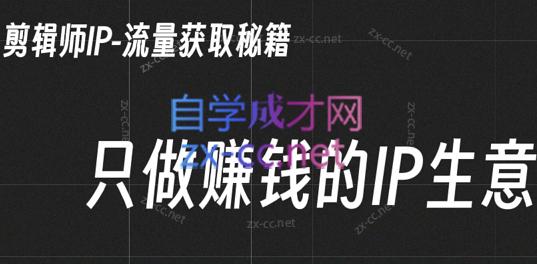 小钱老师·剪辑师个人ip流量思维与运营策略课| 副业网