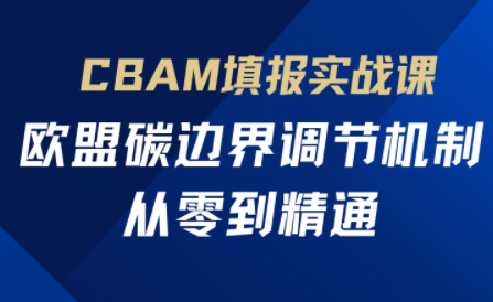 欧盟CBAM填报实战从零到精通| 副业网