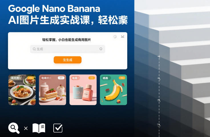 Google Nano Banana AI图片生成实战课，轻松掌握，小白也能生成商用图片| 副业网