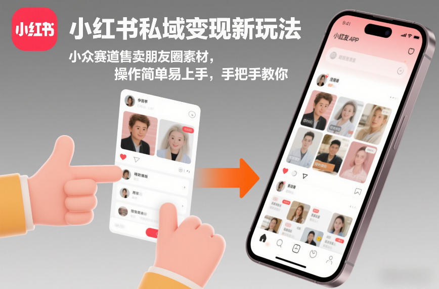 小红书私域变现新玩法，小众赛道售卖朋友圈素材，操作简单易上手，手把手教你| 副业网