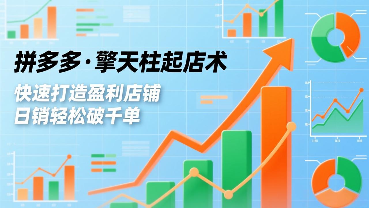 拼多多·擎天柱起店术，爆流布局、利润起飞、不断流，快速打造盈利店铺，日销轻松破千单| 副业网