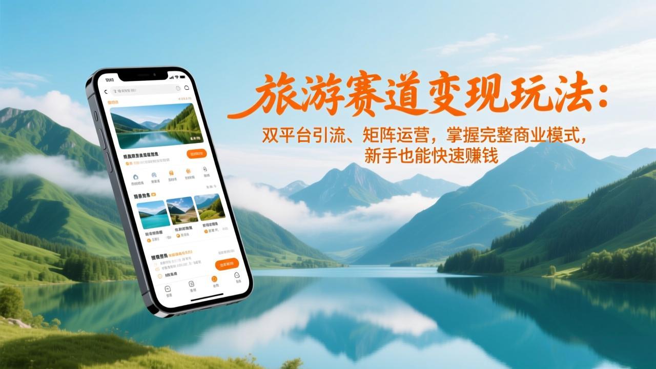 旅游赛道变现玩法：双平台引流、矩阵运营，掌握完整商业模式，新手也能快速赚钱| 副业网