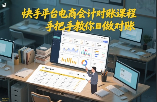 快手平台电商会计对账课程，手把手教你做对账| 副业网