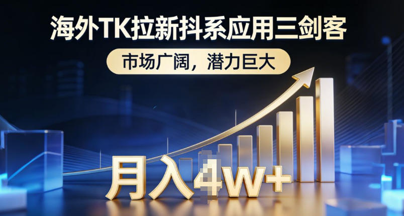 海外TK拉新抖系应用三剑客，市场广阔，潜力巨大，月入1w+| 副业网