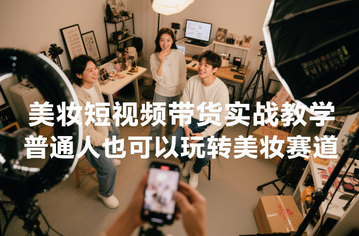 美妆短视频带货实战教学，普通人也可以玩转美妆赛道| 副业网