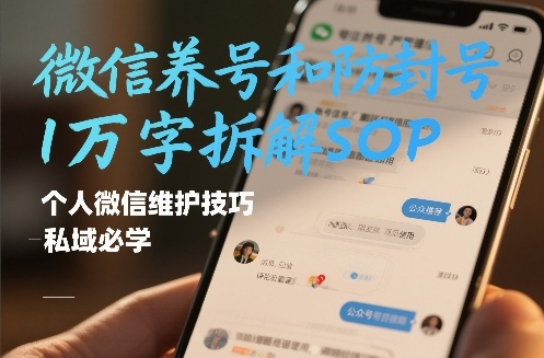 微信养号和防封号1万字拆解SOP，个人微信维护技巧，私域必学【文档】| 副业网