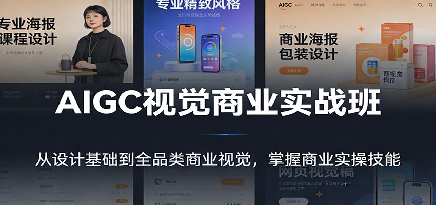 AIGC视觉商业实战班：从设计基础到全品类商业视觉，掌握商业实操技能| 副业网