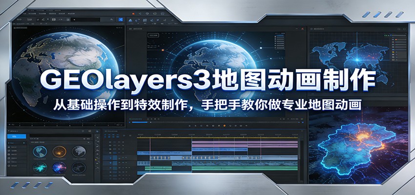 GEOlayers3地图动画制作：从基础操作到特效制作，手把手教你做专业地图动画| 副业网