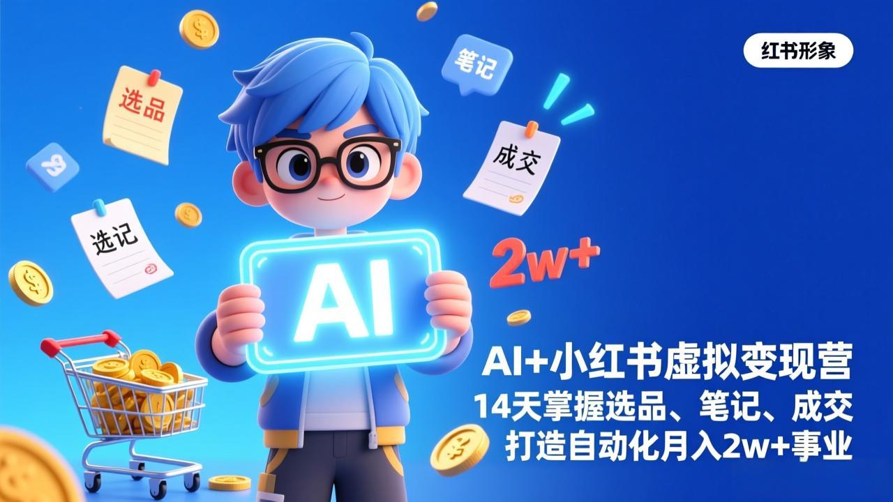 AI+小红书虚拟变现营(完结| 副业网
