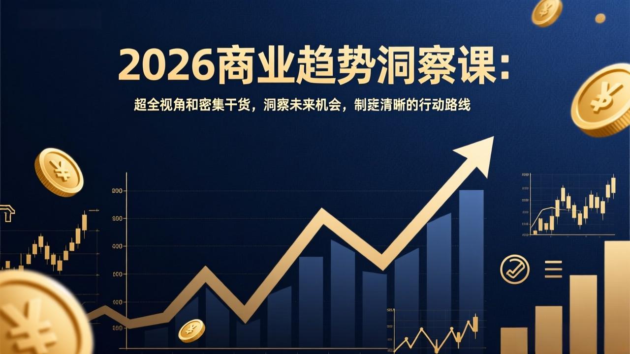 2026商业趋势洞察课：超全视角和密集干货，洞察未来机会，制定清晰的行动路线| 副业网