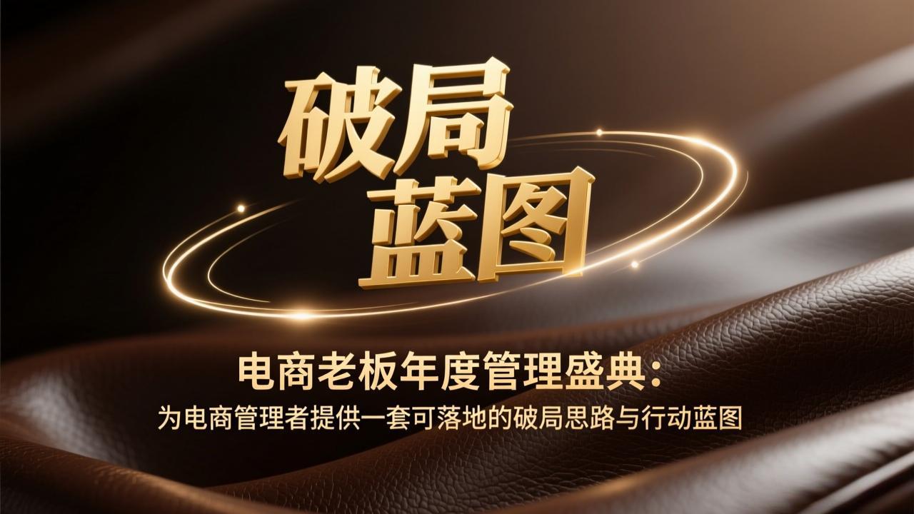 电商老板年度管理盛典：为电商管理者提供一套可落地的破局思路与行动蓝图| 副业网