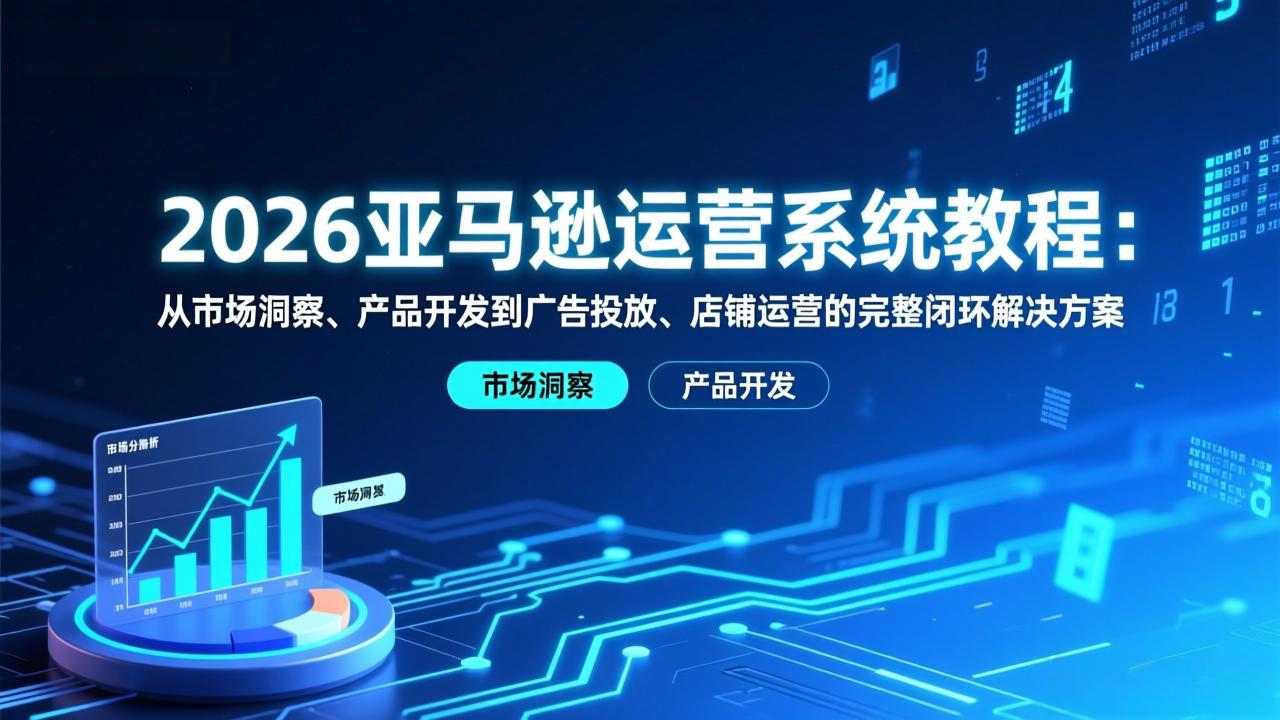 2026亚马逊运营系统教程：从市场洞察、产品开发到广告投放、店铺运营的完整闭环解决方案| 副业网