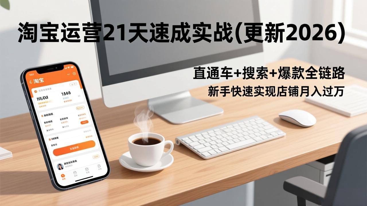 淘宝运营21天速成实战(更新2026| 副业网