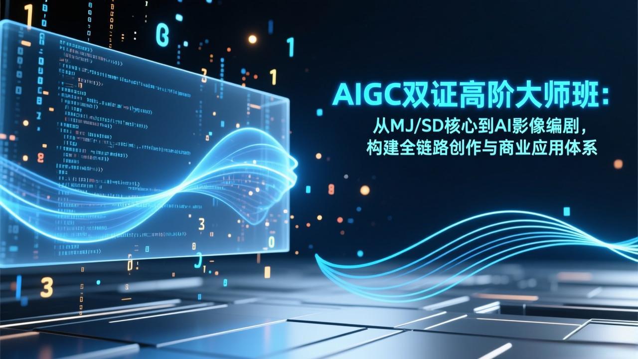 AIGC双证高阶大师班：从MJ/SD核心到AI影像编剧，构建全链路创作与商业应用体系| 副业网