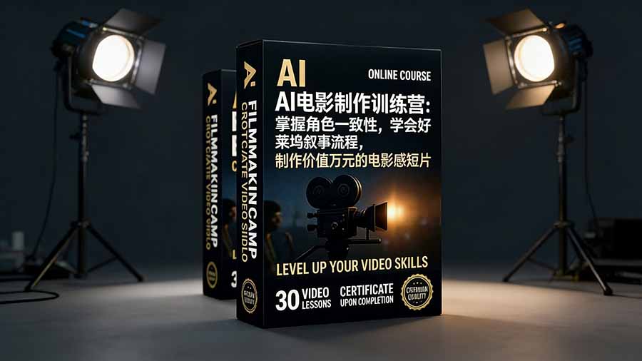 AI电影制作训练营：掌握角色一致性，学会好莱坞叙事流程，制作价值万元的电影感短片| 副业网