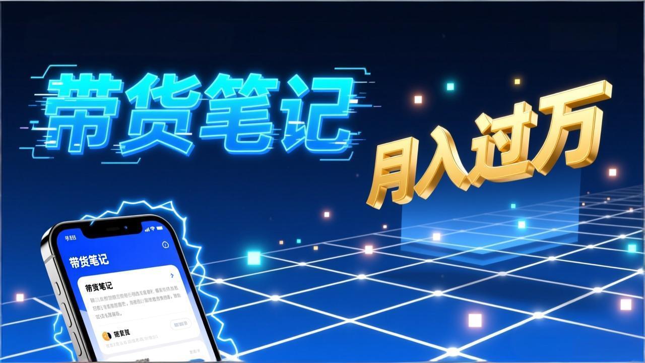 小红书爆款笔记带货实战：拆解封面标题正文全要素，手把手教你单篇笔记带货月入过万| 副业网