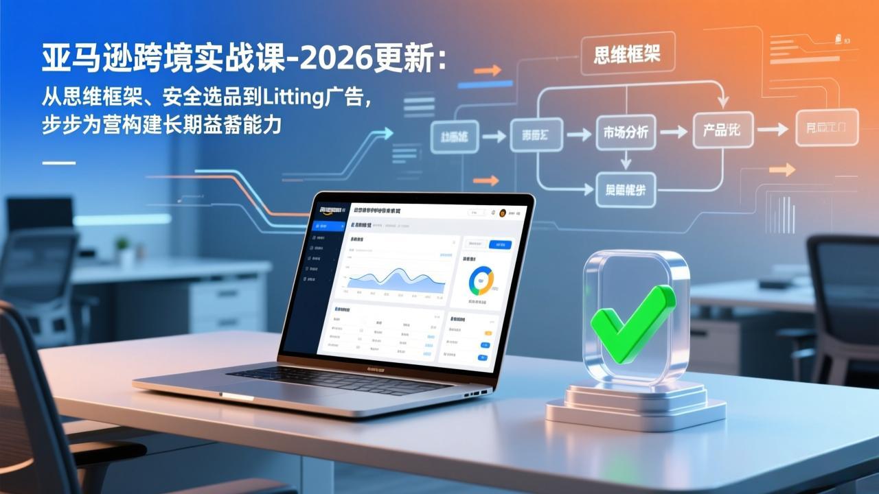 亚马逊跨境实战课-2026更新：从思维框架、安全选品到Listing广告，步步为营构建长期盈利能力| 副业网