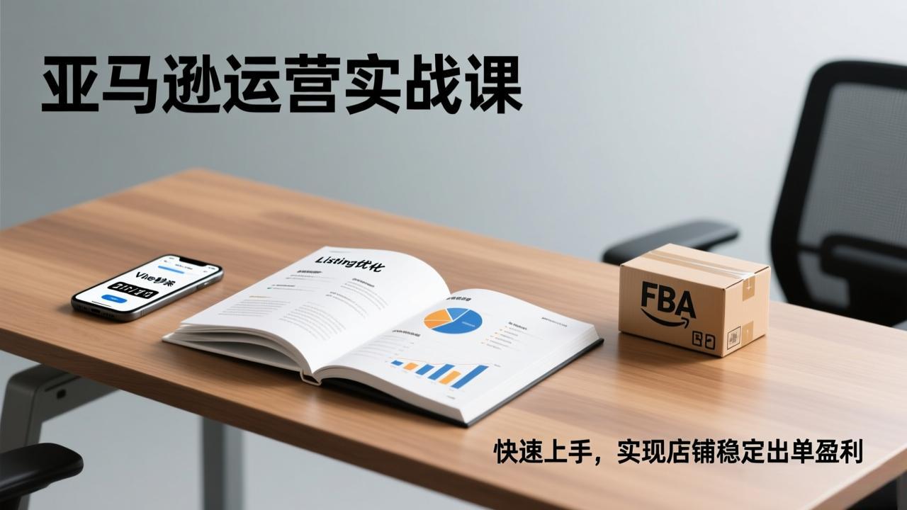 亚马逊运营实战课，Listing优化、Vine秒杀、FBA发货，快速上手，实现店铺稳定出单盈利| 副业网