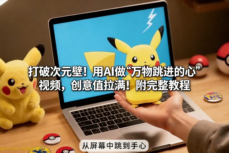 打破次元壁！用AI做【万物跳进手心】视频，创意值拉满！附完整教程| 副业网