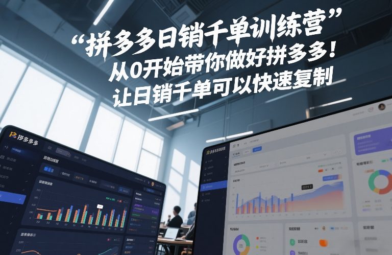 拼多多日销千单训练营，从0开始带你做好拼多多，让日销千单可以快速复制(更新26年1月)| 副业网