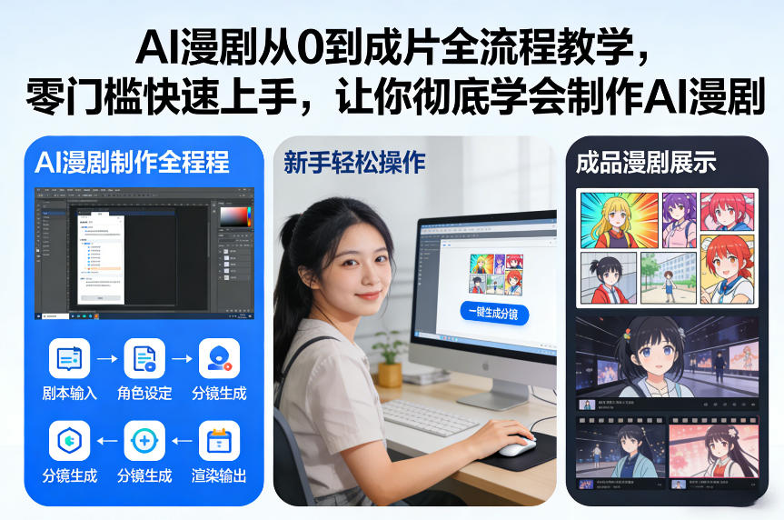 AI漫剧从0到成片全流程教学，零门槛快速上手，让你彻底学会制作AI漫剧【保姆级教程】| 副业网