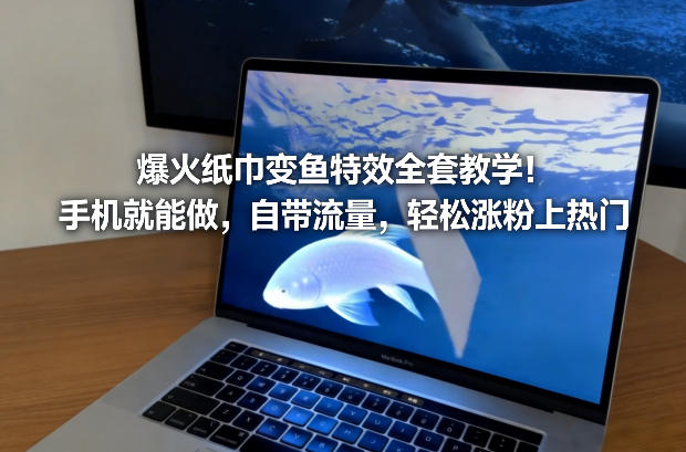 爆火纸巾变鱼特效全套教学！手机就能做，自带流量，轻松涨粉上热门| 副业网