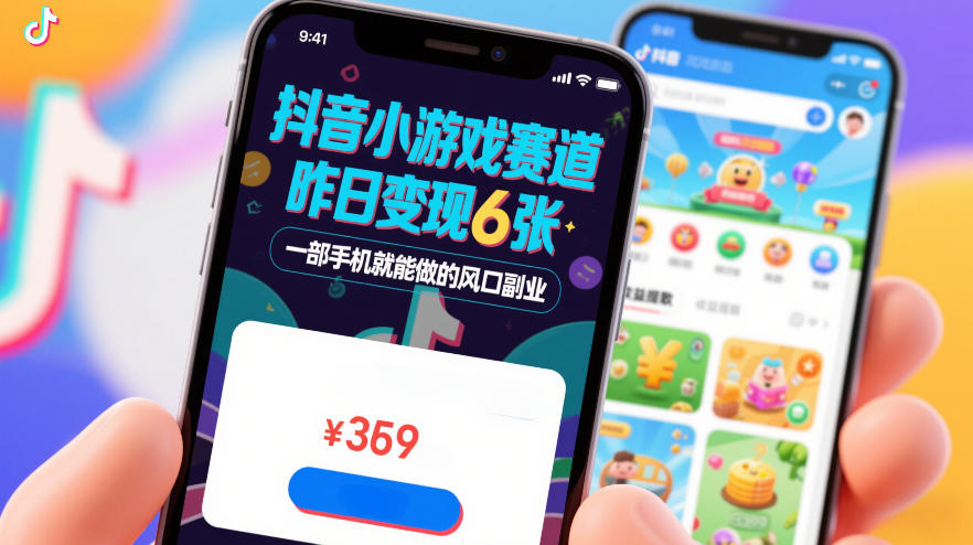 抖音小游戏赛道，昨日变现600+，零基础一部手机就能做的风口副业【揭秘】| 副业网