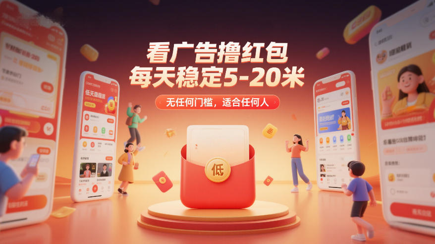看广告撸红包，每天稳定5-20米，无任何门槛，适合任何人| 副业网