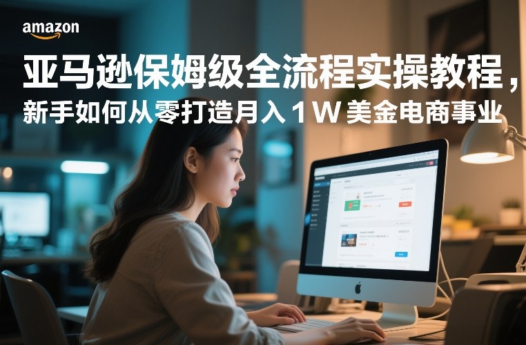 亚马逊保姆级全流程实操教程，新手如何从零打造月入1W美金电商事业| 副业网