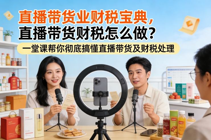 直播带货业财税宝典，直播带货财税怎么做？一堂课帮你彻底搞懂直播带货及财税处理| 副业网