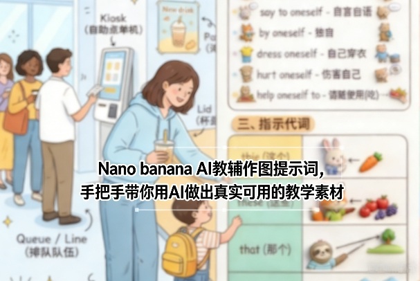 Nano banana AI教辅作图提示词，手把手带你用AI做出真实可用的教学素材| 副业网
