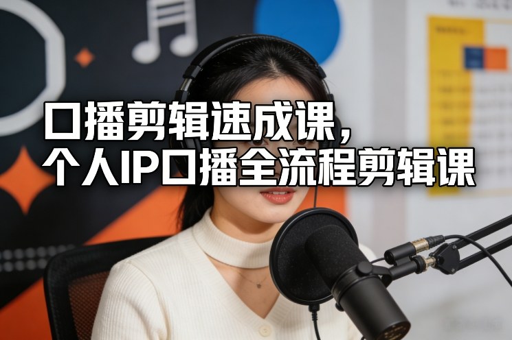 口播剪辑速成课，个人IP口播全流程剪辑课| 副业网