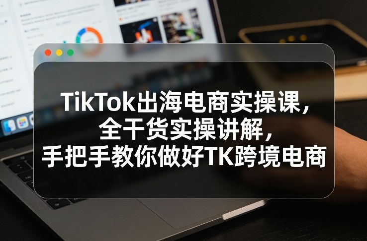 TikTok出海电商实操课，全干货实操讲解，手把手教你做好TK跨境电商| 副业网