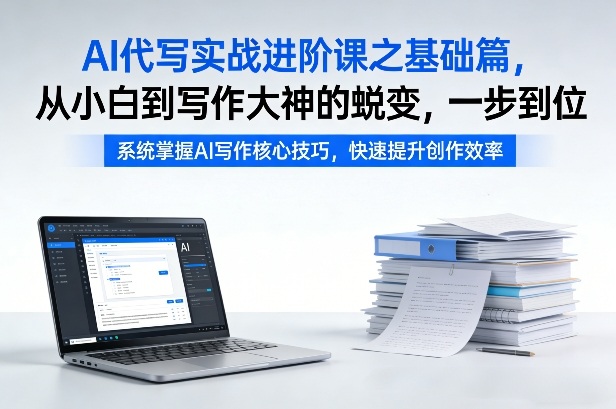 AI代写实战进阶课之基础篇，从小白到写作大神的蜕变，一步到位【揭秘】| 副业网