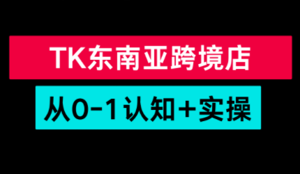 TikTok东南亚跨境从0-1认知实操课| 副业网