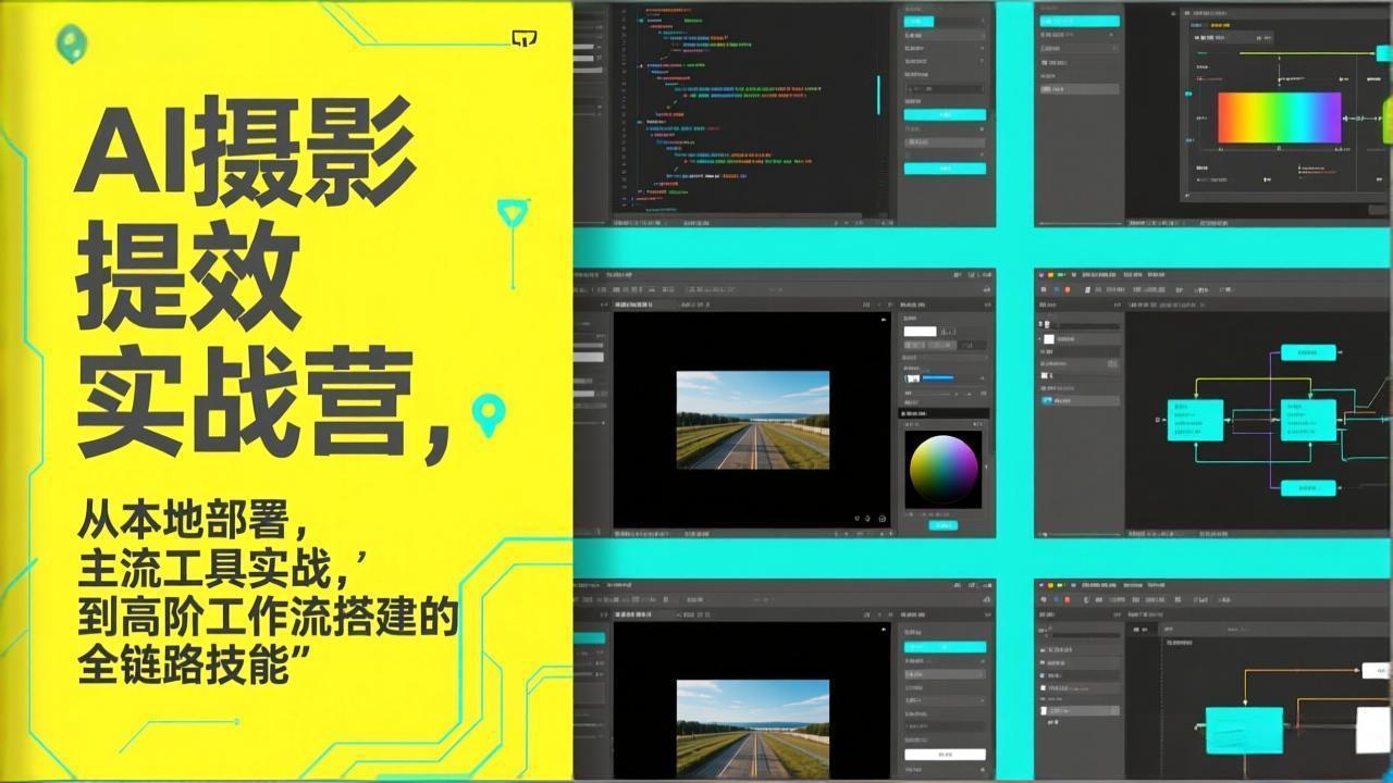 AI+摄影提效实战营，从本地部署，主流工具实战，到高阶工作流搭建的全链路技能| 副业网
