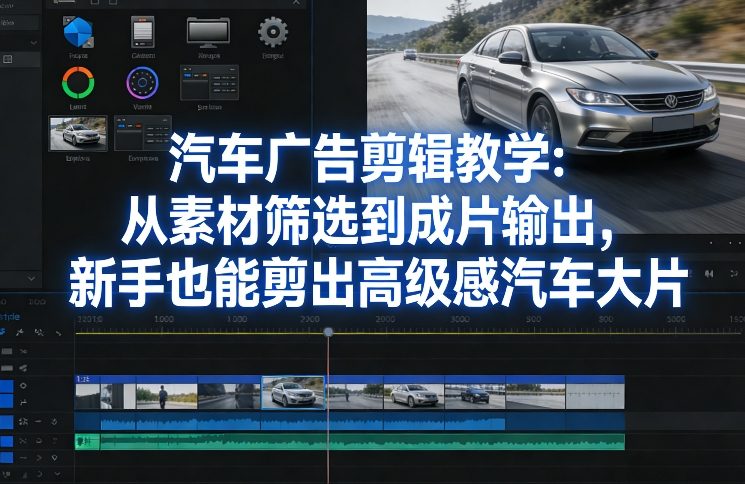汽车广告剪辑教学：从素材筛选到成片输出，新手也能剪出高级感汽车大片| 副业网
