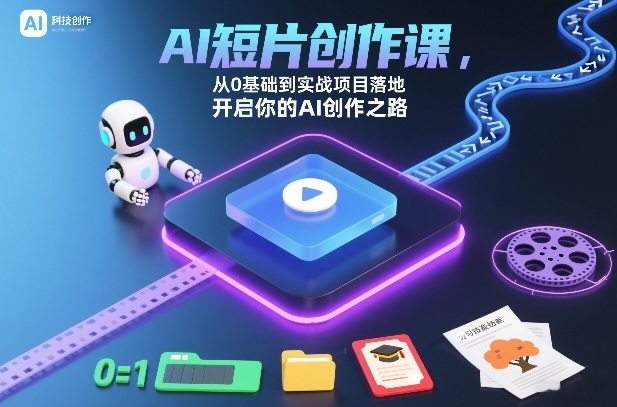 AI短片创作课，从0基础到实战项目落地，开启你的AI创作之路(更新)| 副业网