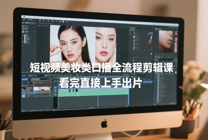 短视频美妆类口播全流程剪辑课，看完直接上手出片| 副业网