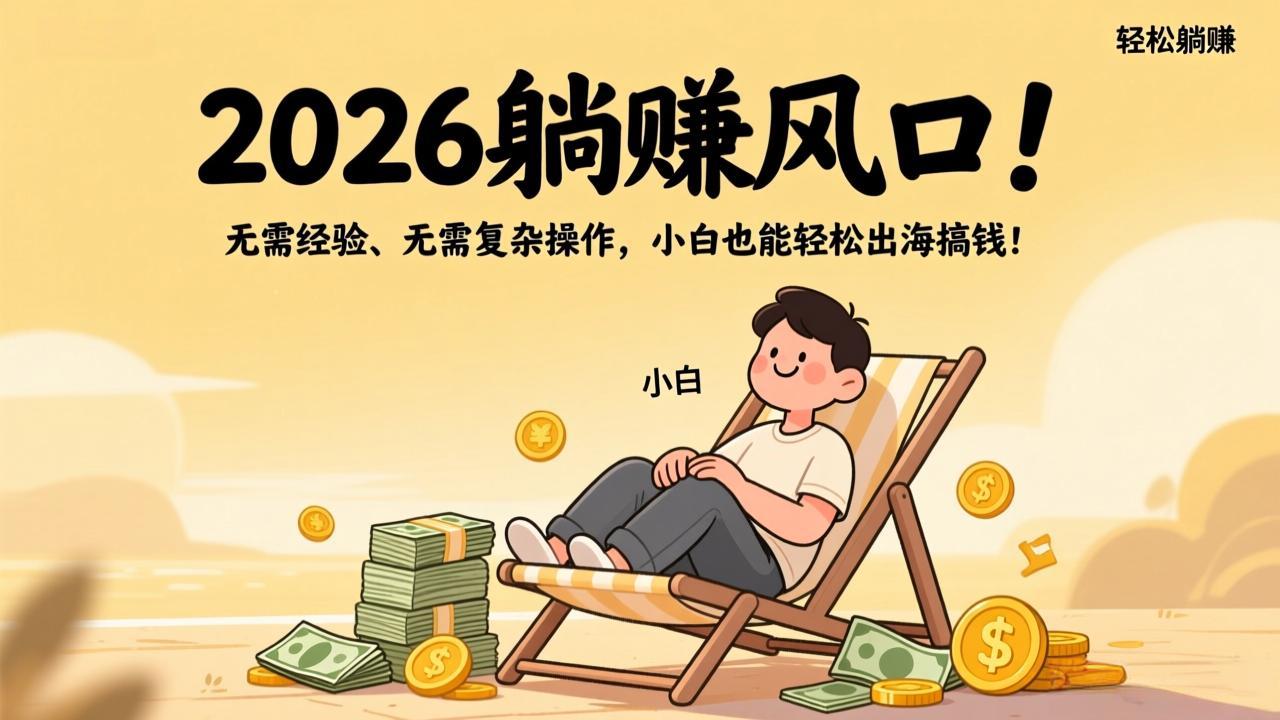 2026躺赚风口！无需经验、无需复杂操作，小白也能轻松出海搞钱！| 副业网