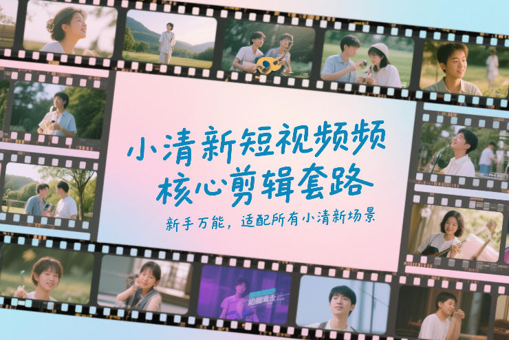 小清新短视频核心剪辑套路，新手万能，适配所有小清新场景| 副业网