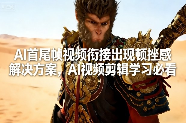 AI首尾帧视频衔接出现顿挫感解决方案，AI视频剪辑学习必看| 副业网