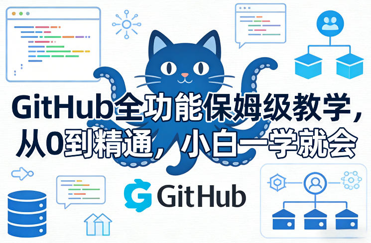 GitHub全功能保姆级教学，从0到精通，小白一学就会| 副业网