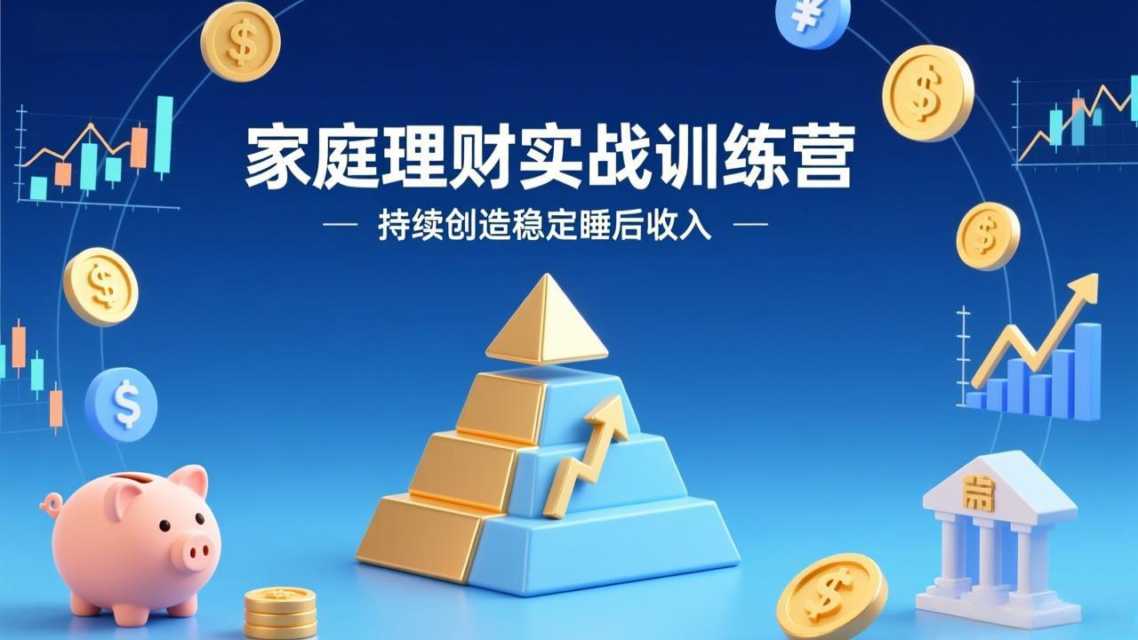 家庭理财实战训练营：从0到1建体系，三阶进阶层层递进，助你持续创造稳定睡后收入| 副业网