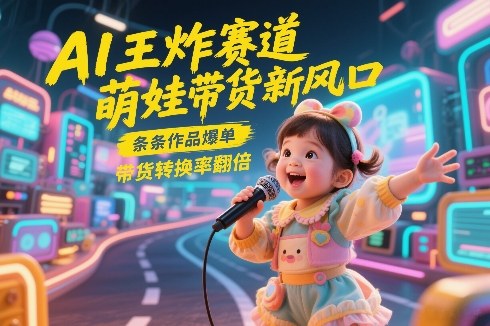 AI王炸赛道，萌娃带货新风口，条条作品爆单，带货转换率翻倍，核心逻辑拆解| 副业网