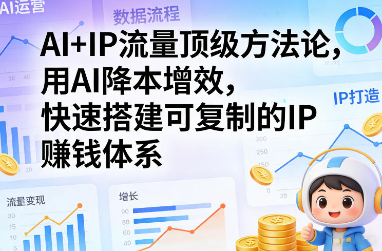 AI+IP流量顶级方法论，用AI降本增效，快速搭建可复制的IP賺钱体系| 副业网