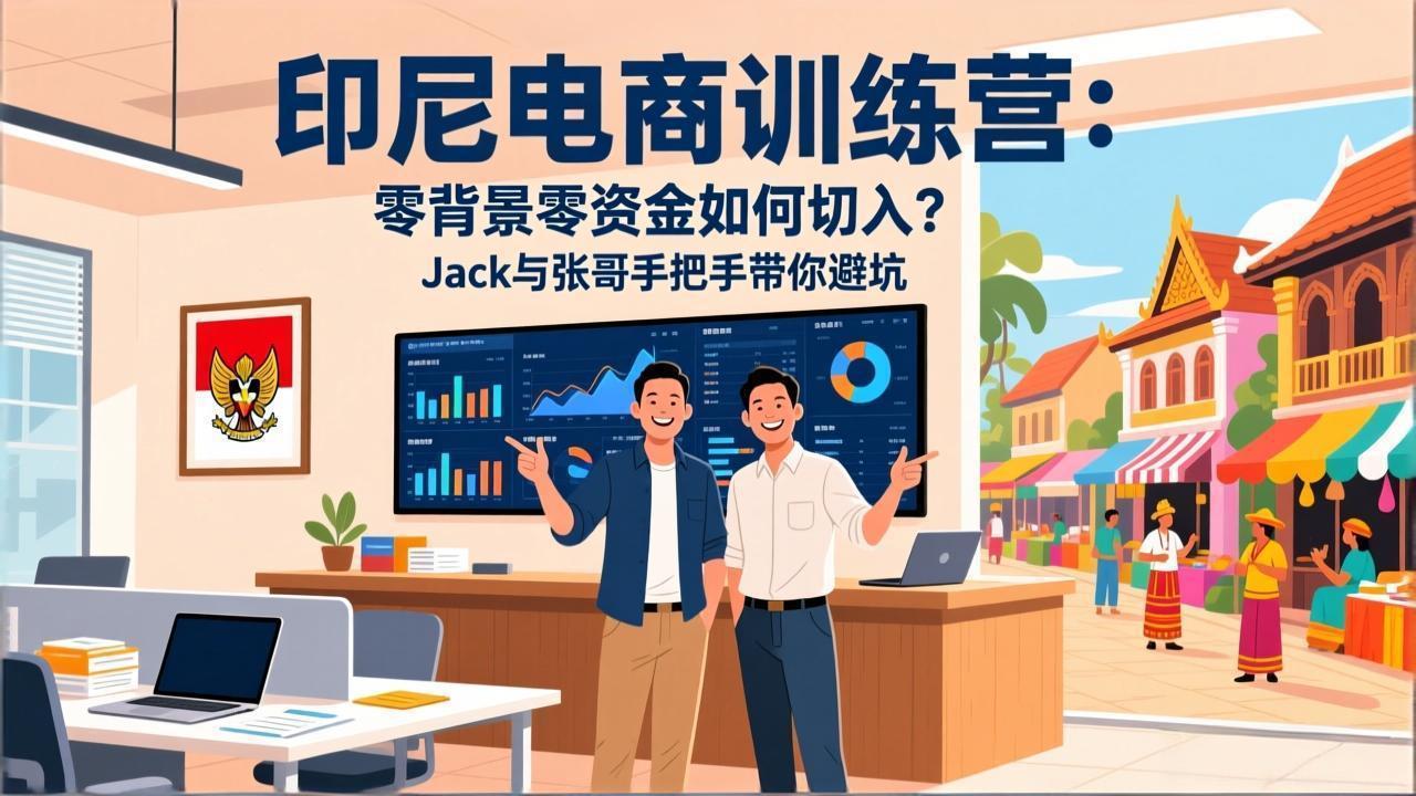 印尼电商训练营：零背景零资金如何切入？Jack与张哥手把手带你避坑| 副业网