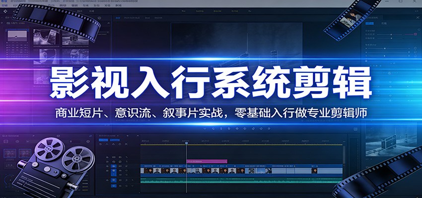 影视系统剪辑，商业短片、意识流、叙事片实战，零基础入行做专业剪辑师| 副业网